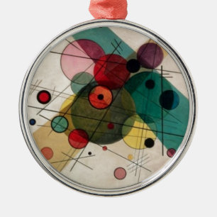 Kandinsky Abstracte Cirkels Keramische Ronde Ornam Metalen Ornament