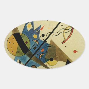 Kandinsky Abstracte cirkels Ovale Sticker