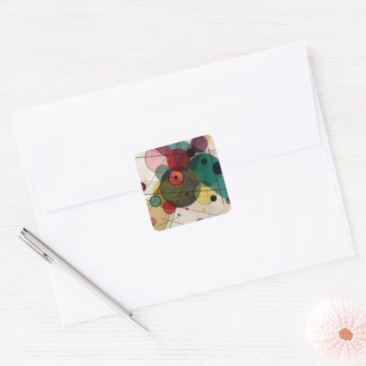Kandinsky Abstracte cirkels Sticker (Envelop)