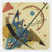 Kandinsky Abstracte cirkels Vierkante Sticker (Voorkant)
