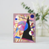 Kandinsky - Abstracte Cubisme met Pinks en Blues Briefkaart (Staand voorkant)