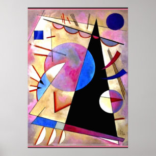 Kandinsky - Abstracte Cubisme met Pinks en Blues Poster