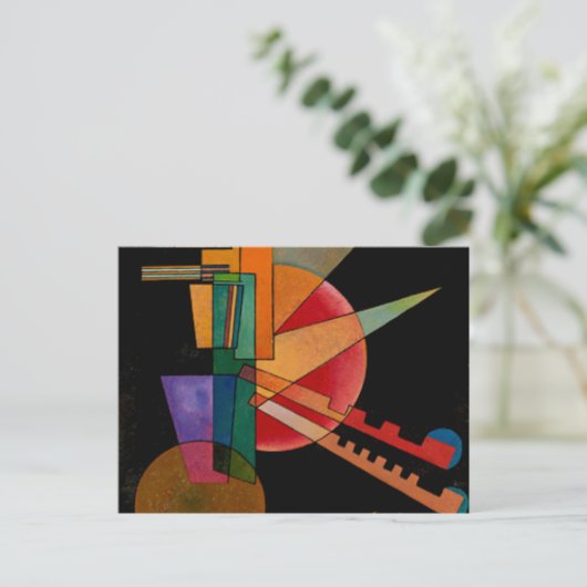 Kandinsky - Abstracte Interpretatie Feestdagenkaart (Staand voorkant)