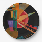 Kandinsky - Abstracte Interpretatie Papieren Bordje (Voorkant)