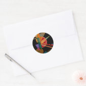Kandinsky - Abstracte Interpretatie Ronde Sticker (Envelop)