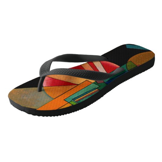 Kandinsky - Abstracte interpretatie Teenslippers (Schuin)