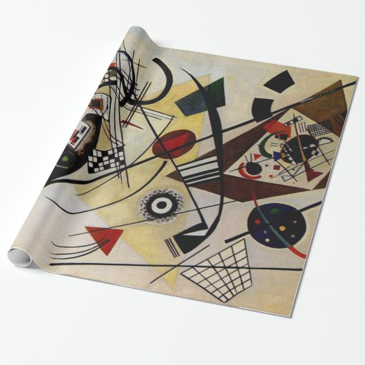 Kandinsky Abstracte kunst dwarslijn Cadeaupapier (Uitgerold)