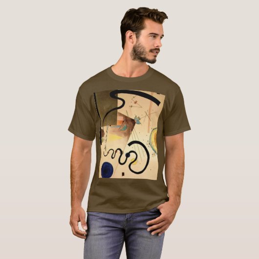 Kandinsky Abstracte kunst Schilderen Bruin Kleur T-shirt (Voorkant volledig)
