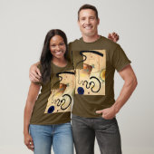 Kandinsky Abstracte kunst Schilderen Bruin Kleur T-shirt (Unisex)