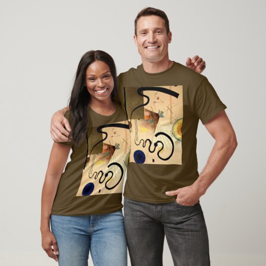 Kandinsky Abstracte kunst Schilderen Bruin Kleur T-shirt (Unisex)