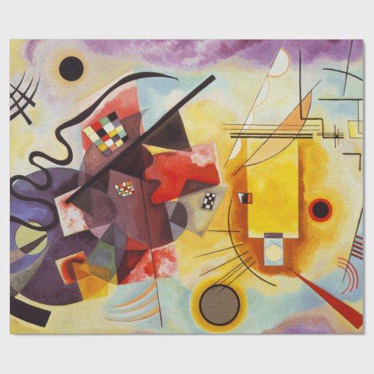Kandinsky Abstracte kunst vormen blauw rood geel Cadeaupapier (Vlak)