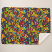 Kandinsky Abstracte Modern Art Professional Sherpa Deken (Voorkant (horizontaal))