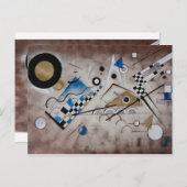 Kandinsky abstracte schilderkunst midden eeuw mode briefkaart (Voorkant / Achterkant)