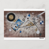 Kandinsky abstracte schilderkunst midden eeuw mode briefkaart (Achterkant)