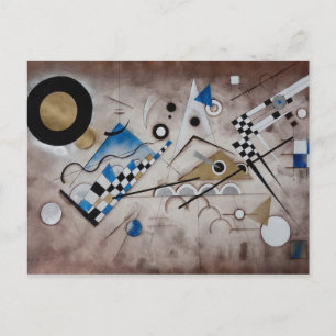 Kandinsky abstracte schilderkunst midden eeuw mode briefkaart