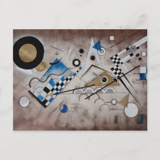 Kandinsky abstracte schilderkunst midden eeuw mode briefkaart