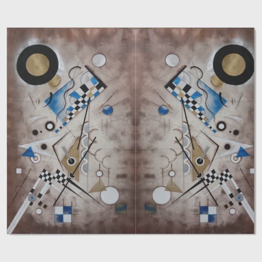 Kandinsky abstracte schilderkunst midden eeuw mode cadeaupapier (Vlak)