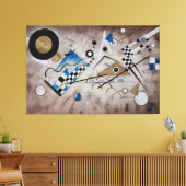 Kandinsky abstracte schilderkunst midden eeuw mode canvas afdruk (Insitu (Woonkamer))