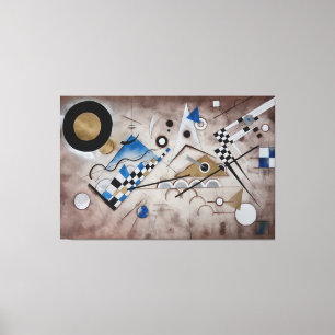 Kandinsky abstracte schilderkunst midden eeuw mode canvas afdruk