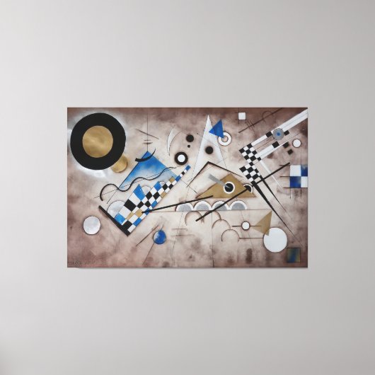 Kandinsky abstracte schilderkunst midden eeuw mode canvas afdruk (Voorkant)
