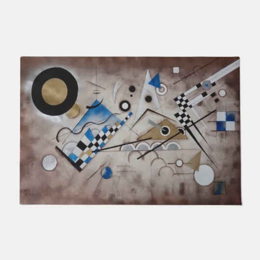 Kandinsky abstracte schilderkunst midden eeuw mode deurmat (Voorkant)