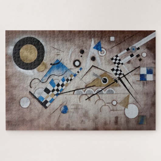 Kandinsky abstracte schilderkunst midden eeuw mode legpuzzel (Horizontaal)