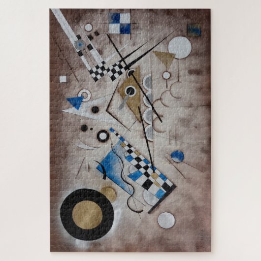 Kandinsky abstracte schilderkunst midden eeuw mode legpuzzel (Verticaal)