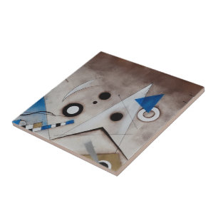 Kandinsky abstracte schilderkunst midden eeuw mode tegeltje