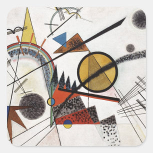 Kandinsky Abstracte schilderkunst Vierkante Sticker