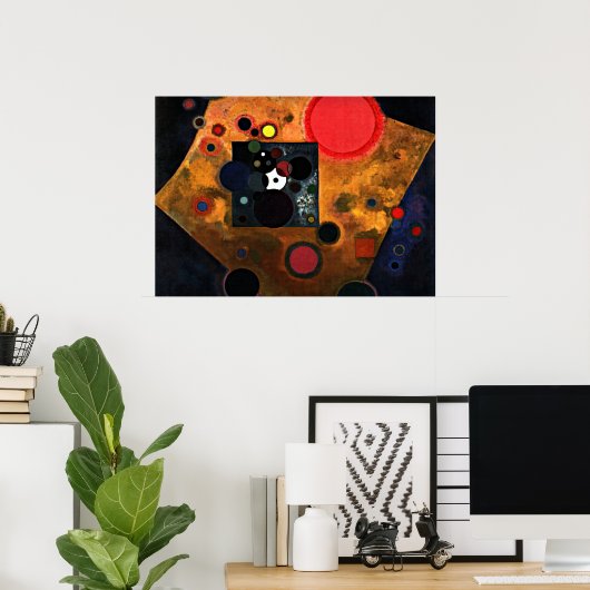 Kandinsky - Accent op Roos Poster (Thuiskantoor)