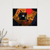 Kandinsky - Accent op Roos Poster (Keuken)