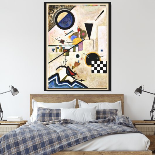 Kandinsky - Akkoorden tegen Canvas Afdruk (Insitu (Slaapkamer))