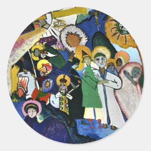 Kandinsky - Alle heiligdommen op dag I, Ronde Sticker