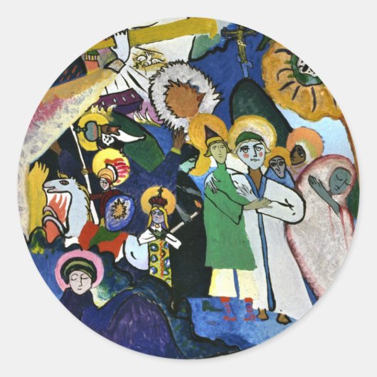 Kandinsky - Allerheiligen I Ronde Sticker (Voorkant)