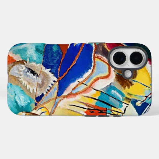 Kandinsky Art iPhone Case – Abstracte elegantie (Achterkant (horizontaal))