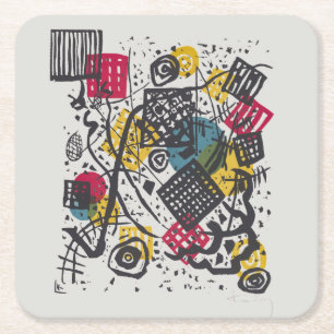 Kandinsky Bauhaus Abstract Geometrische Kleurrijke Kartonnen Onderzetters
