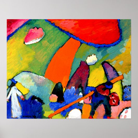 Kandinsky - Beach Scene Poster (Voorkant)