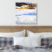 Kandinsky - Bei Starnberg - Winter, Canvas Afdruk (Insitu (Slaapkamer))
