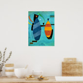Kandinsky - Beide gestreept Poster (Keuken)