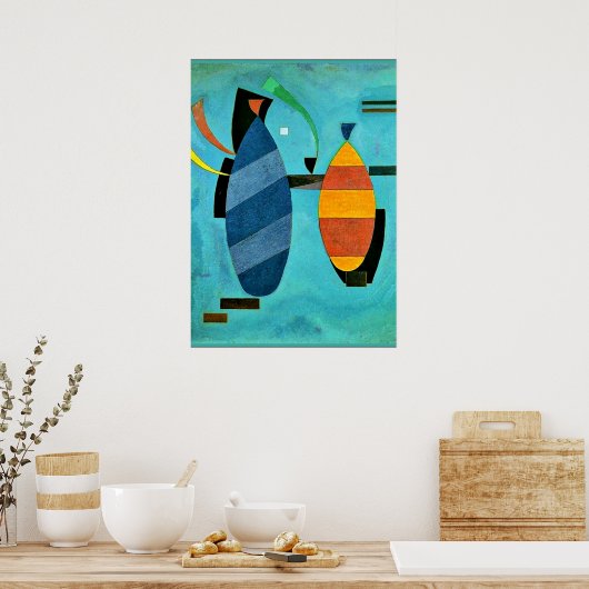 Kandinsky - Beide striped Poster (Keuken)