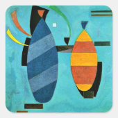 Kandinsky - Beide striped Vierkante Sticker (Voorkant)