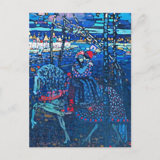 Kandinsky - Berijdend paar Briefkaart (Voorkant)