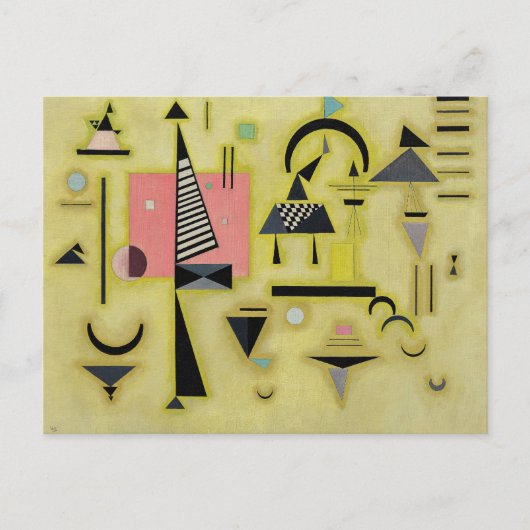 Kandinsky - Beslissende Roos, beroemd schilderij, Briefkaart (Voorkant)