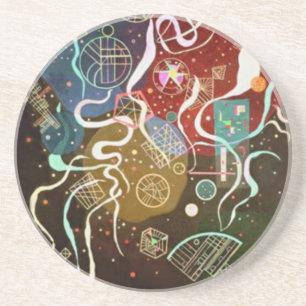 Kandinsky Beweging I Schilderen Zandsteen Onderzetter