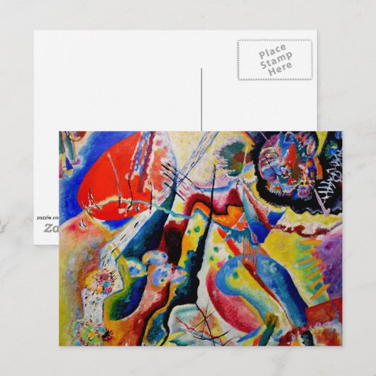 Kandinsky - Bild mit rotem fleck Briefkaart (Voorkant / Achterkant)