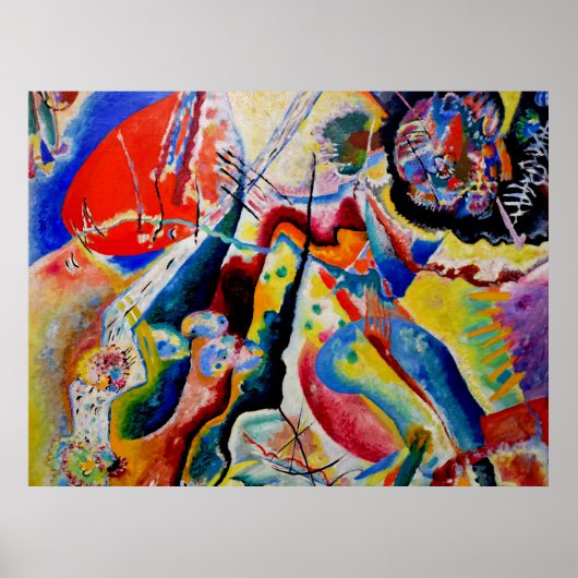 Kandinsky - Bild mit rotem fleck, Poster (Voorkant)