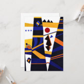 Kandinsky - Bindende, kleurrijke abstracte kunst Kaart (Voorkant / Achterkant in situ)