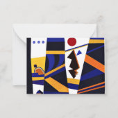 Kandinsky - Bindende, kleurrijke abstracte kunst Notitiekaartje (Voorkant)