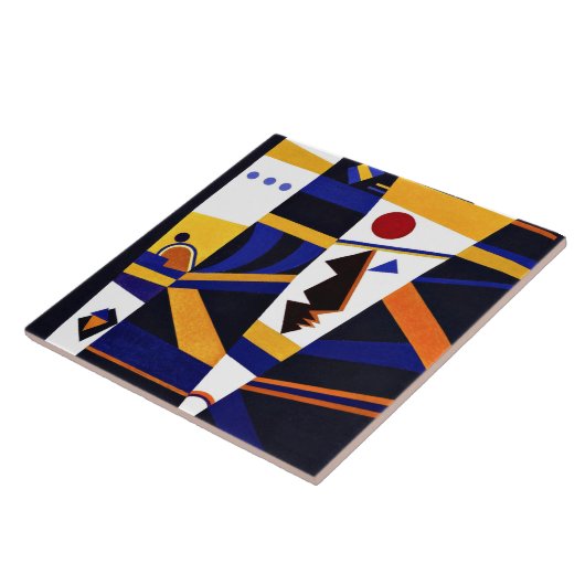 Kandinsky - Bindende, kleurrijke abstracte kunst Tegeltje (Zijkant)