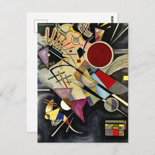 Kandinsky - Black accompanimant Briefkaart (Voorkant / Achterkant)